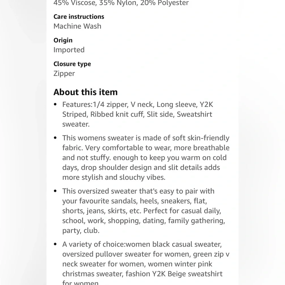 NWOT Women’s Long Sleeve Lightweight Khaki  & Black Striped Half Zip Sweat… - Picture 8 of 8